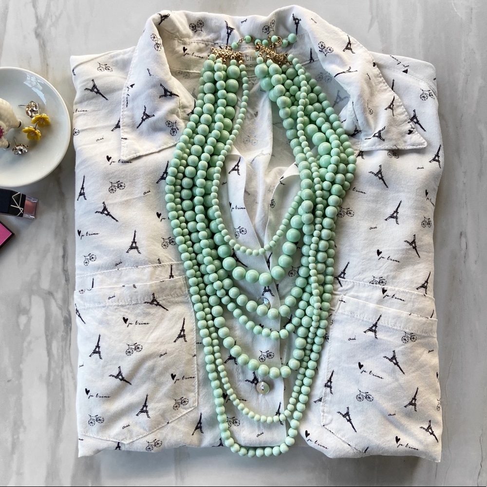 New! Mint beaded necklace - Picture 10 of 11
